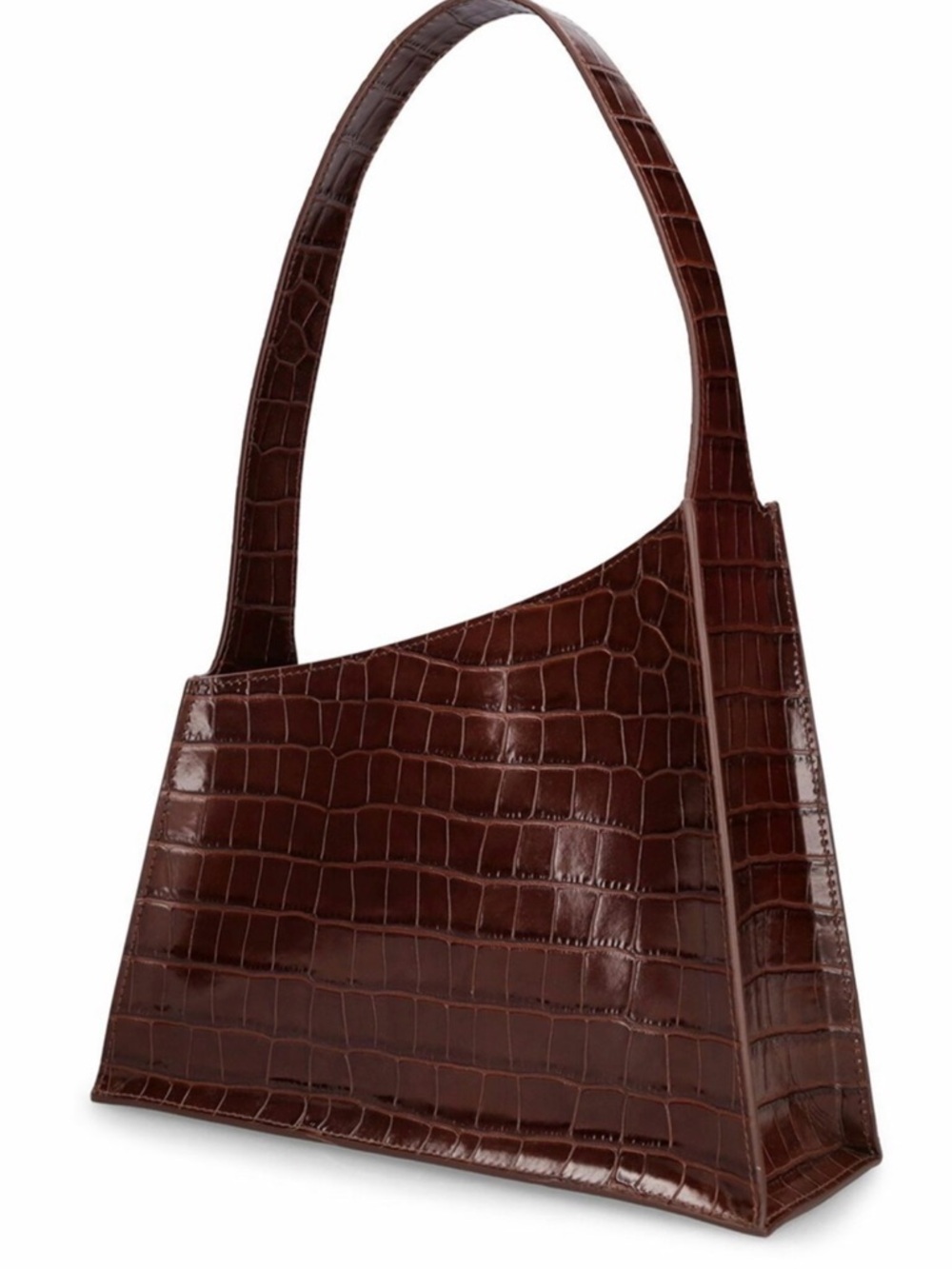 Little Liffner Croc Brown Shoulder Bag